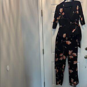 Zara Floral Black 2 piece pants set